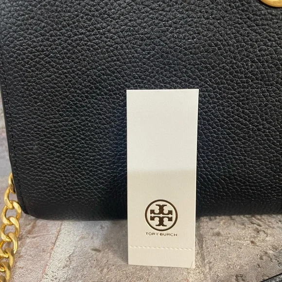 Tory Burch Black Crossbody Bag with Gold Logo - Picture 12 of 14